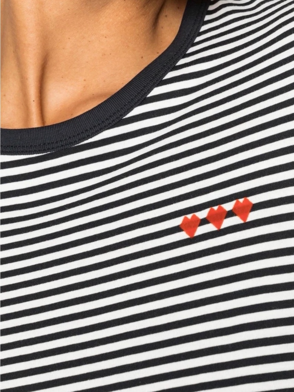 Banana Republic Navy and White Striped Tee